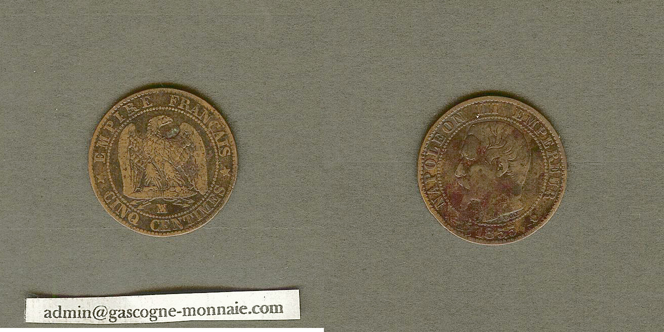 5 centimes Napoleon III 1855MA aVF